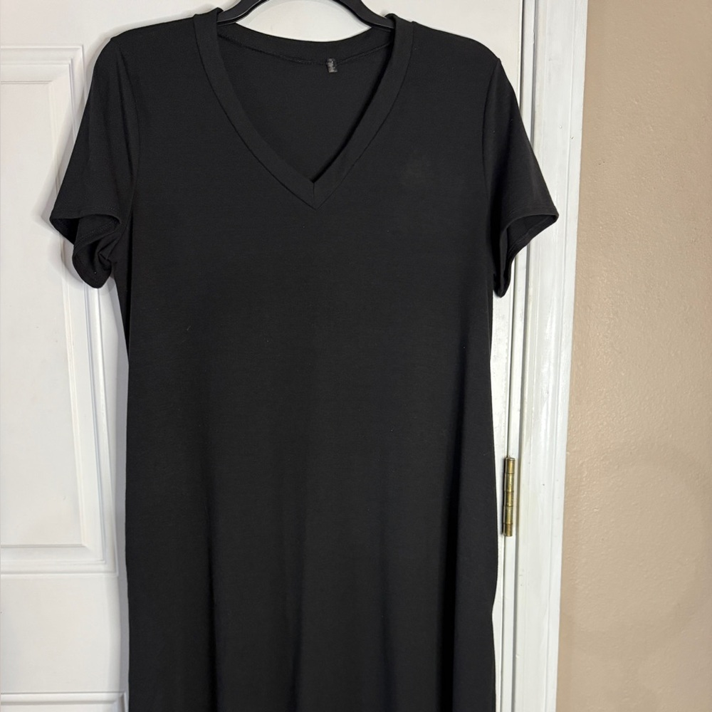 Classic Black T-Shirt Dress - Picture 2 of 7